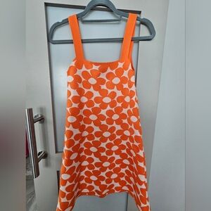 Zara Orange and White Floral Mini Dress